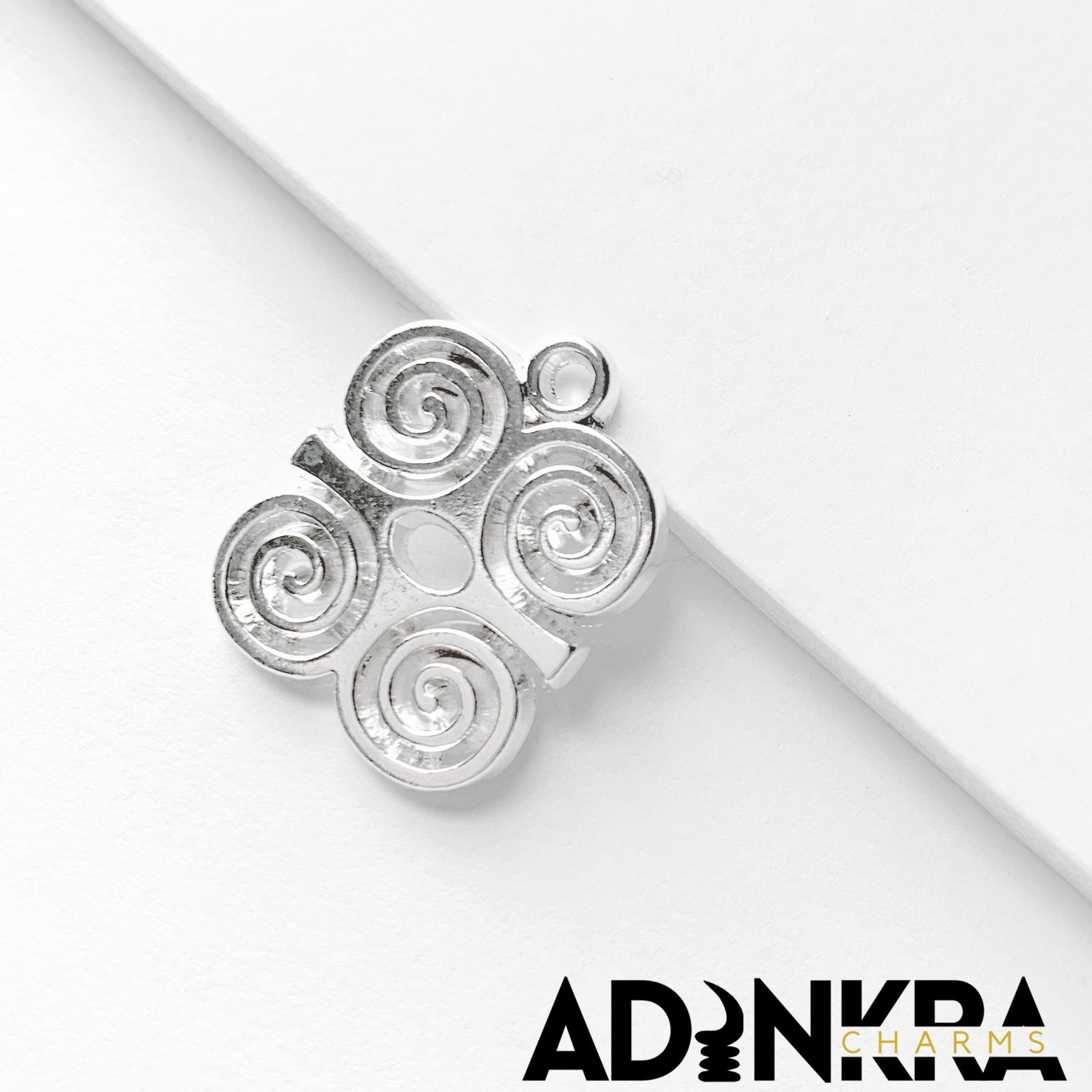 Small - Dwennimmen - Adinkra .925 Silver Plated Charms