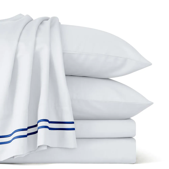 Subrtex Tencel Queen 300-Thread Count Cotton Blend White Bed Sheet | SBTQS4Q-WH