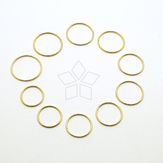 Sv-160-Gd/1 Pcs - Plain Silver Ring, Single Or Stacking Knuckle Five Finger Rings, Gold Plated Over 925 Sterling 1mm