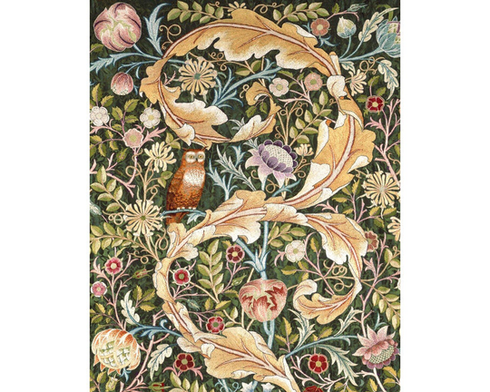 Art Nouveau Owl Art Print, Vintage William Morris Tapestry, Woodland Animals Wall Art, Enchanted Forest Painting, John Henry Dearle Design