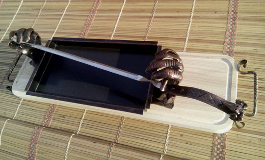 Skewer Holder, Skewers For Grilling, Serving Utensils, Skewer Tray, Hand Forged Skewers, Iron Gifts, Kebab Dinner Party