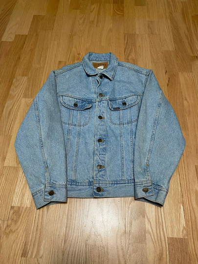 Vintage Riders Light Wash Blue Jean Jacket Size Medium Made in Usa