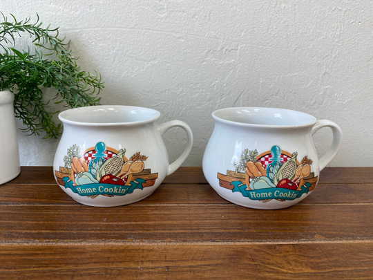 Pair Of Country Hone Collin' Soup Mugs