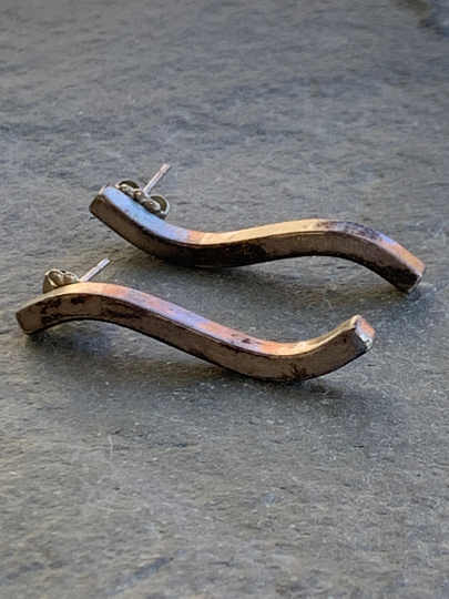 sterling Silver Squiggle Post Earrings