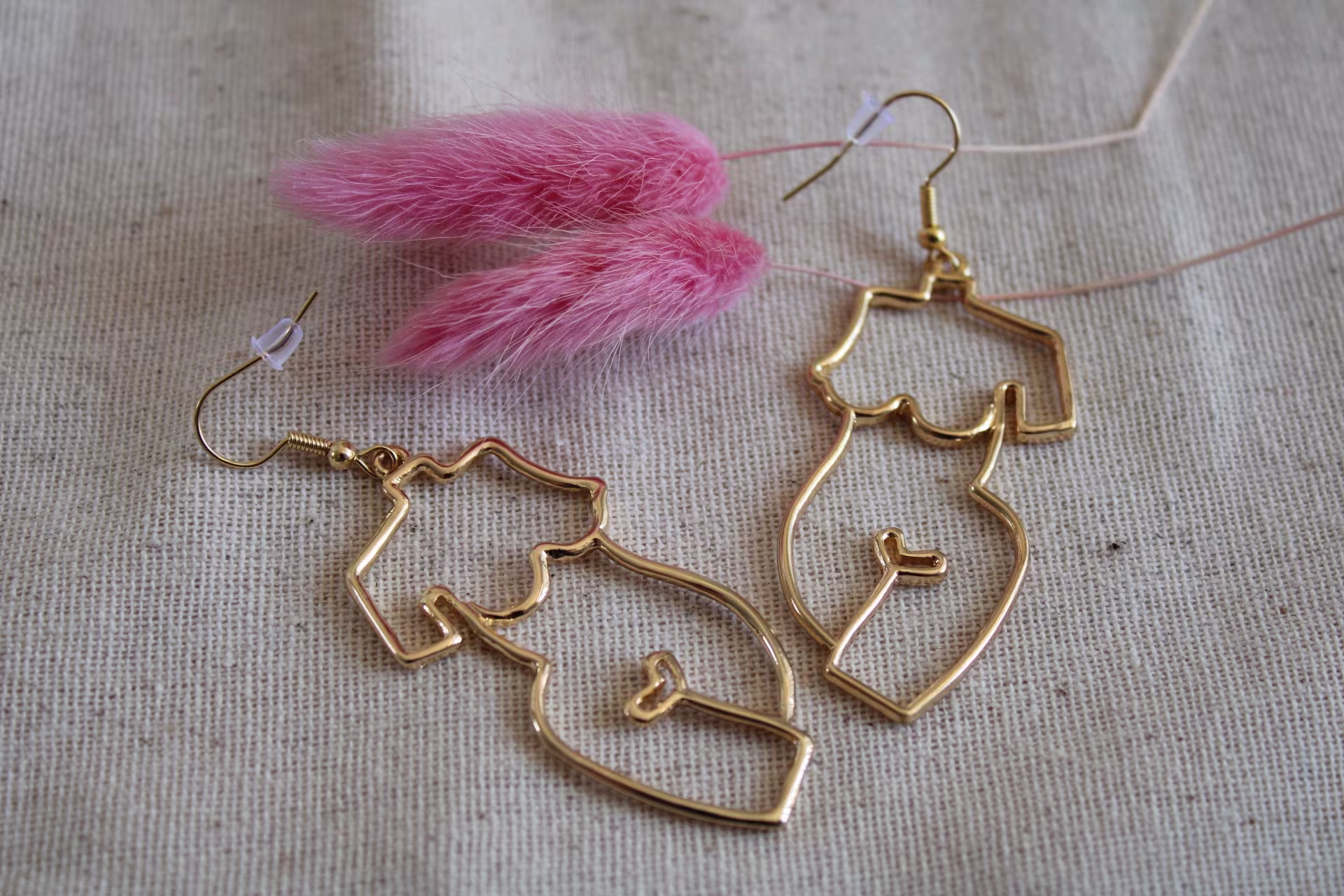 14K Gold Minimalist Femme Female Body Earrings | Abstract Picasso Drop Dangle Art Jewelry Gift For Her