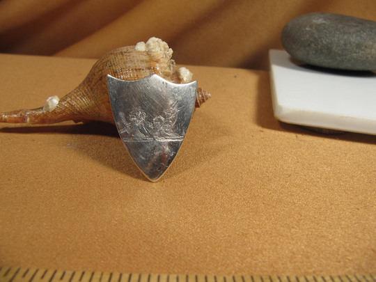 Silver Collar Tip Remnant, Horse Head & Western Ware Collar Tips, Vintage Tips, Ware, Vintage Ware, 1950S Collar Tip