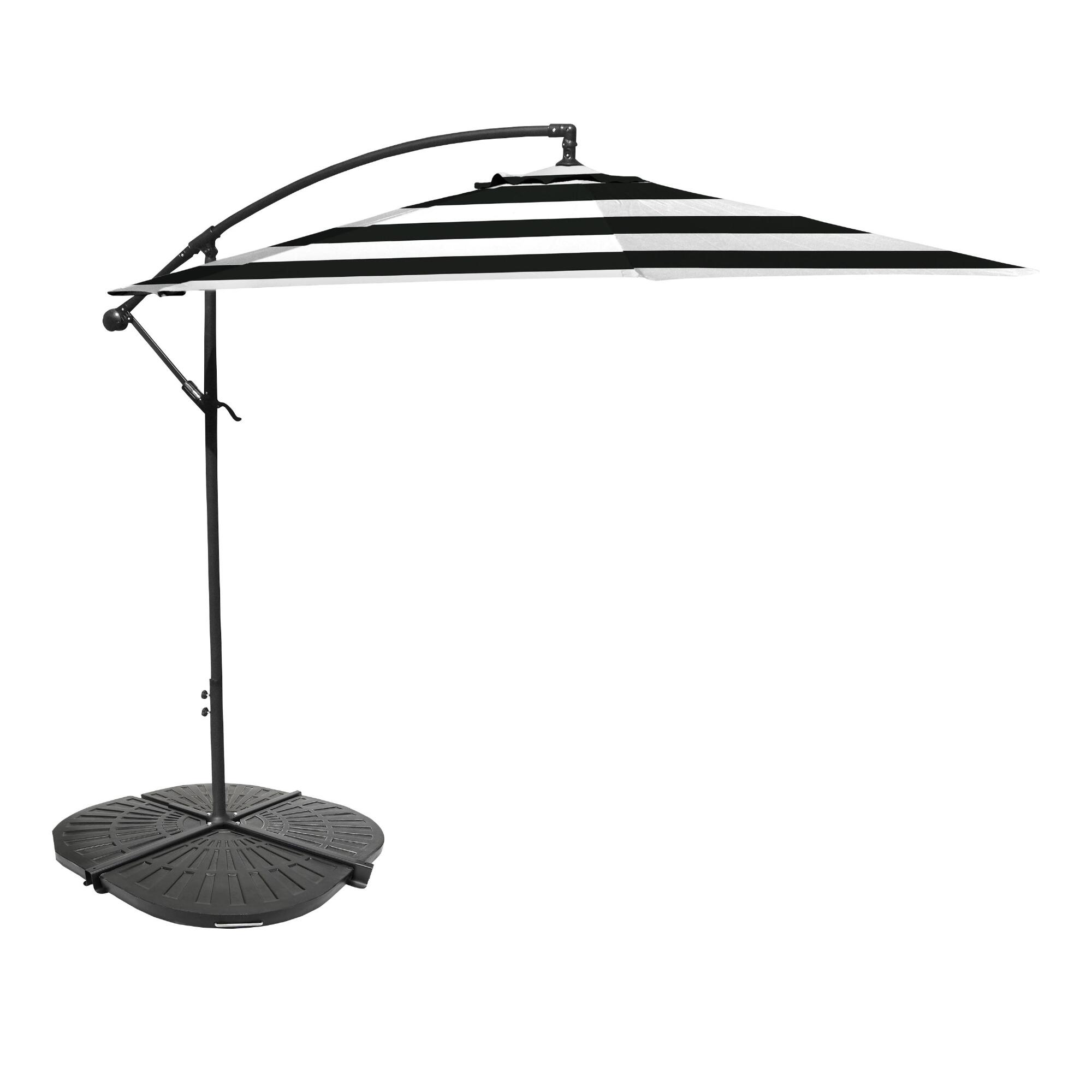 Black Stripe Cantilever Patio Umbrella Collection by World Market