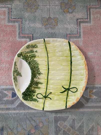 Portuguese Pottery Asparagus Platter