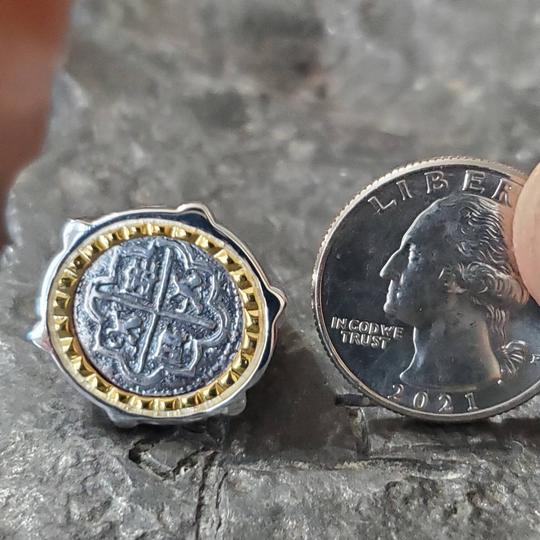 Atocha Ring Shipwreck Treasure Coin 14Kt Gold Overlay