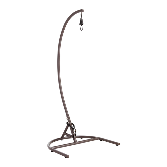 Brown Steel Chillasan Outdoor Patio Hanging Chair Stand - Stainless Steel by World Market