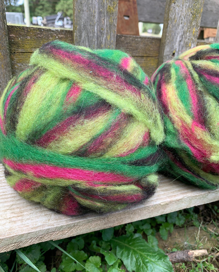 Alpaca Wool Blend Roving, 4 Ounces, "Fiesta"