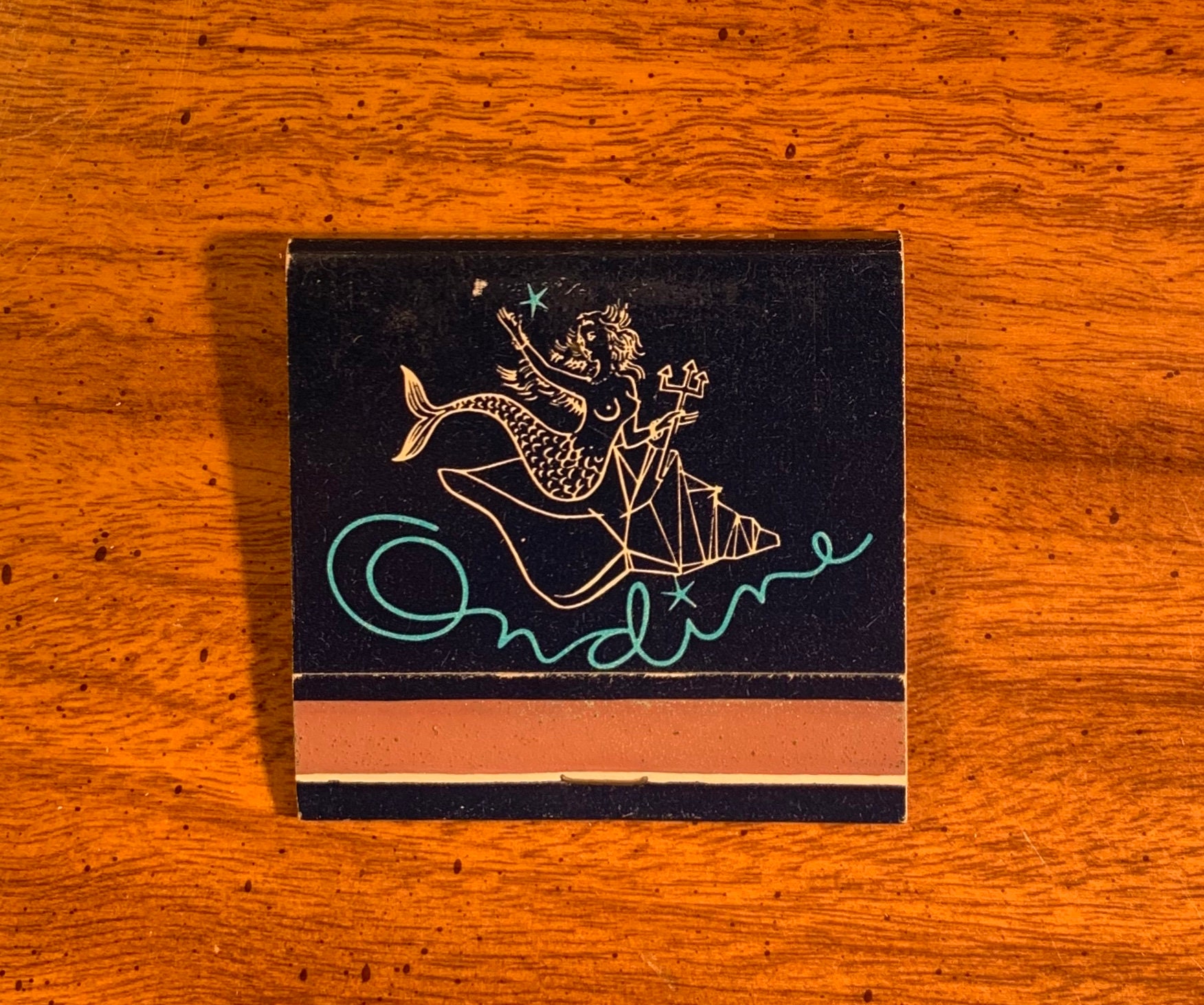 Vintage Matchbook, Ondine Restaurant, Mermaid, Girlie, Seafood, Sausalito, Ca, Front Strike, with All Matches, Free Ship in Usa