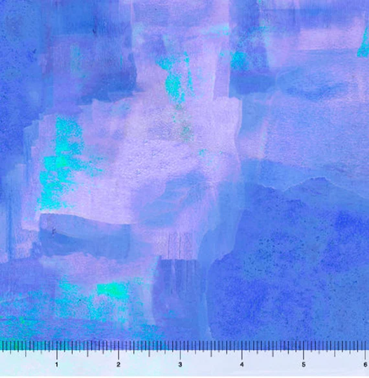 Watercolor Blender in Blue From Stained Glass Garden Collection By ©Lynnea Washburn For Qt Fabrics - 100% Cotton You Choose The Cut