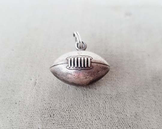 sterling Football Charm