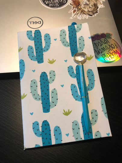 Cute Cactus Travel Dot Grid Notebook