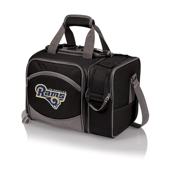 Picnic Time Los Angeles Rams Malibu Insulated Picnic Cooler Tote, Black