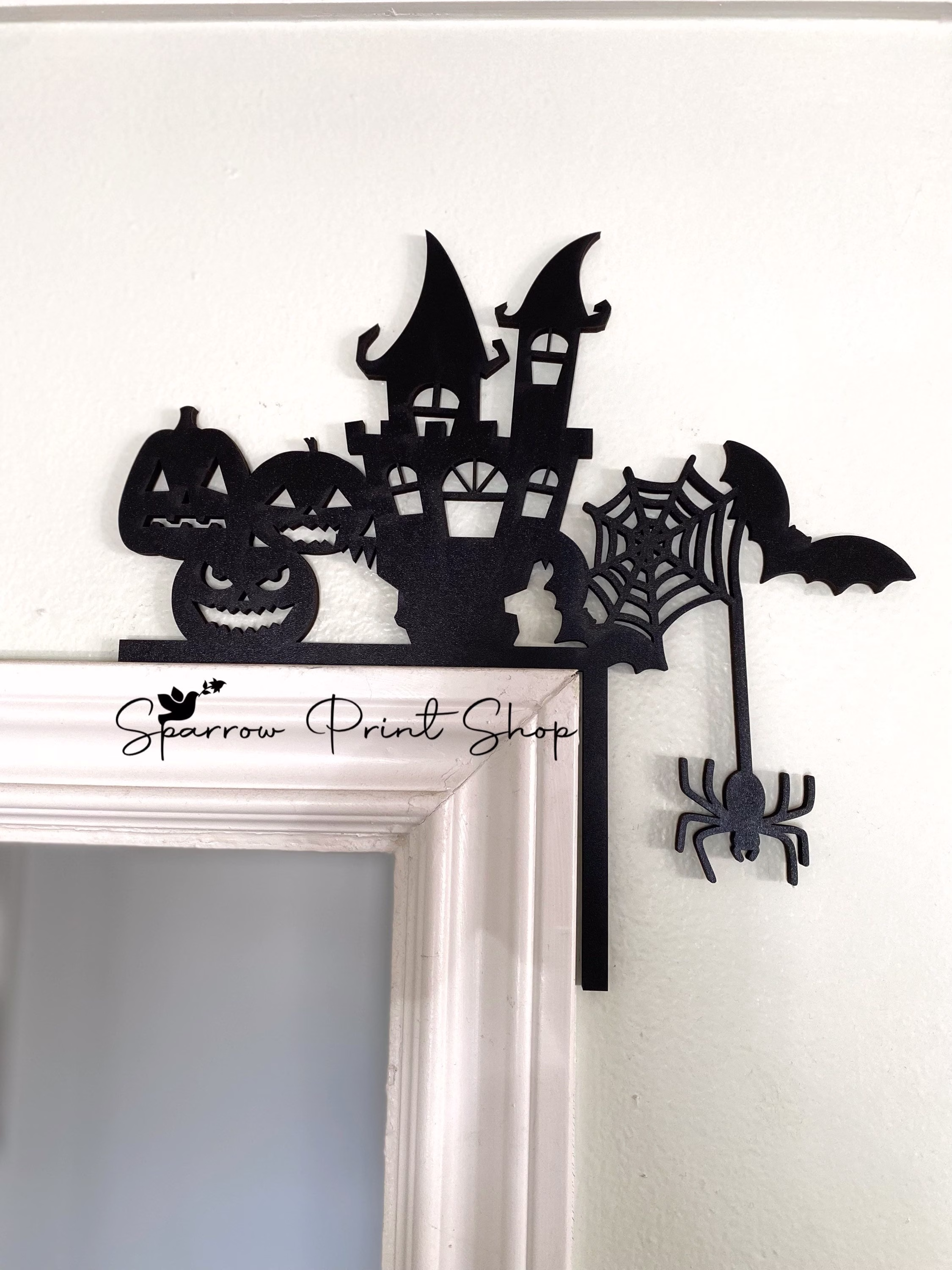 Pumpkin House Halloween Door Corner| Gift For Halloween| Decoration| Fall Home Deco| Hd07