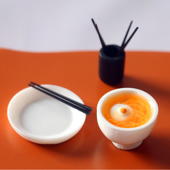 Dollhouse Miniature Japanese Ramen Set Model Kitchen Pretend Play Doll Food Toy