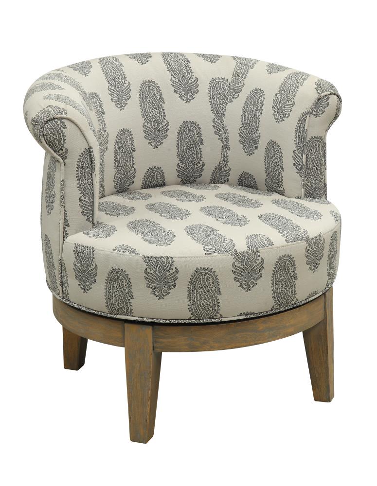 Coast to Coast Casual Polyester/Polyester Blend Upholstered Swivel Dining Side Chair (Wood Frame) in Gray | 96540
