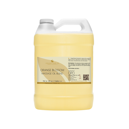 Orange Blossom Massage Oil Blend - 100% Natural Organically Sourced Rich Mix Of Jojoba Grapeseed Non Gmo Bulk Hair Skin