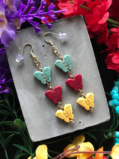 Butterfly Dangle Earrings, Free Shipping
