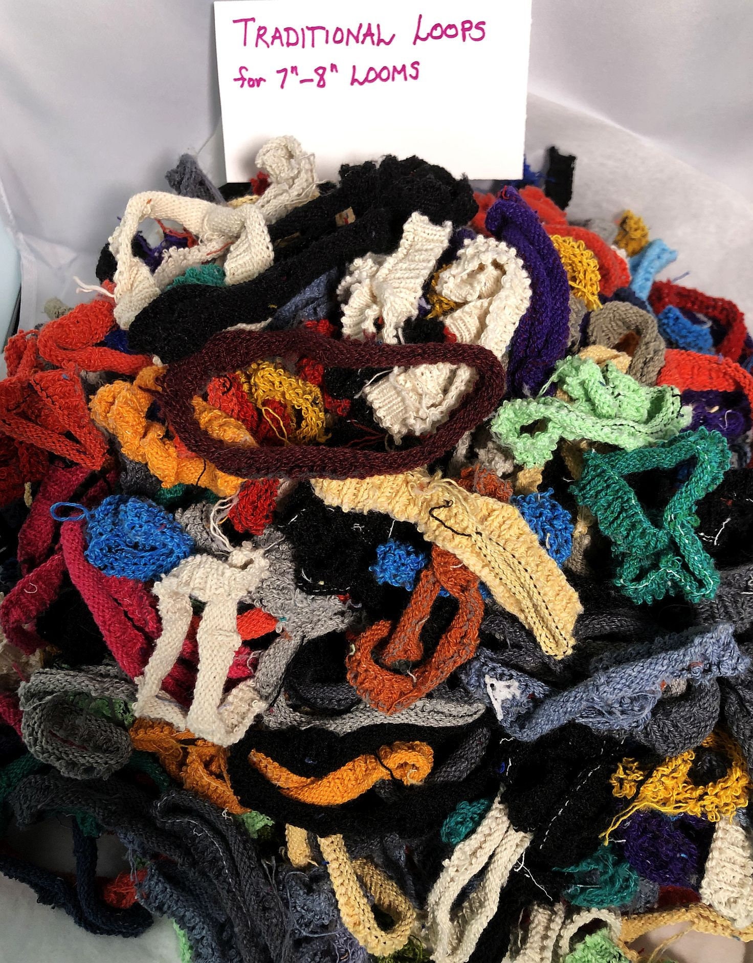 Cotton Blend Loopers For Traditional 7-8 Potholder Looms, Refills, Assorted Colors, Recycled"