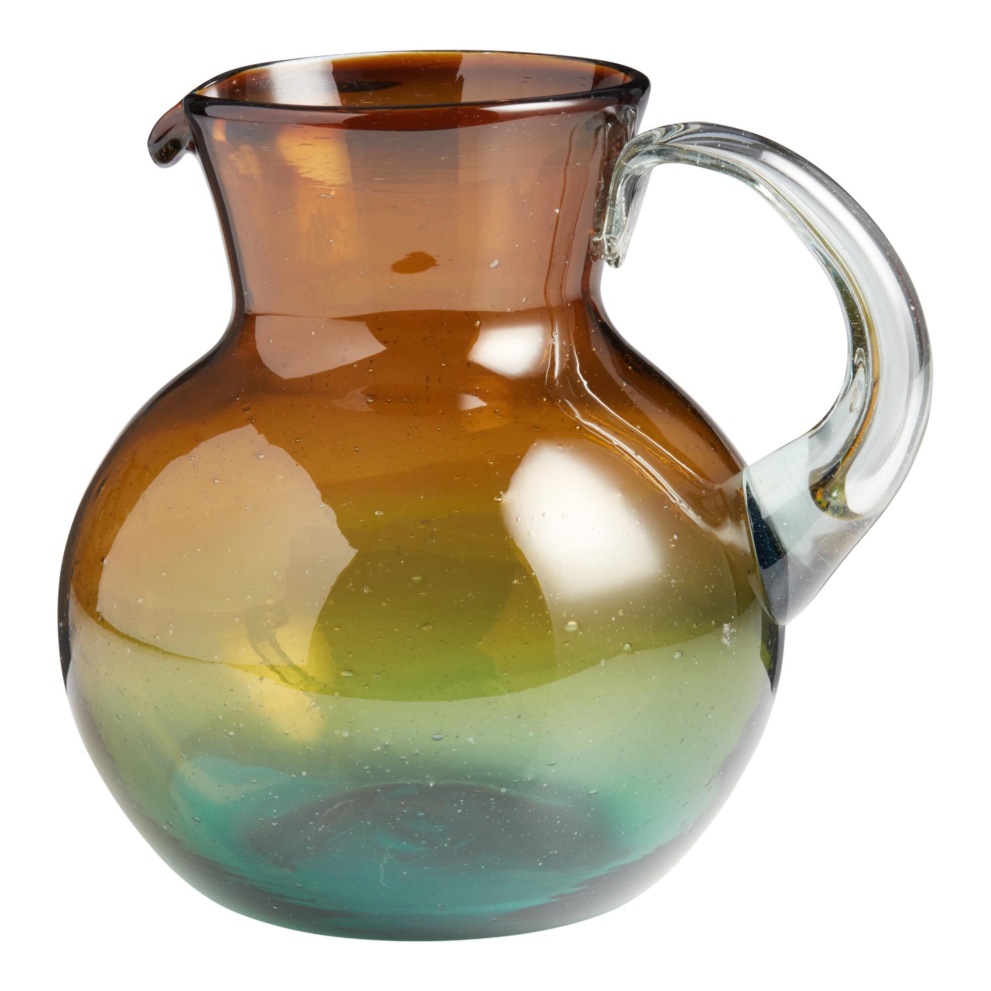 Ombre Monterey Glass Pitcher: Blue/Green/Multi by World Market