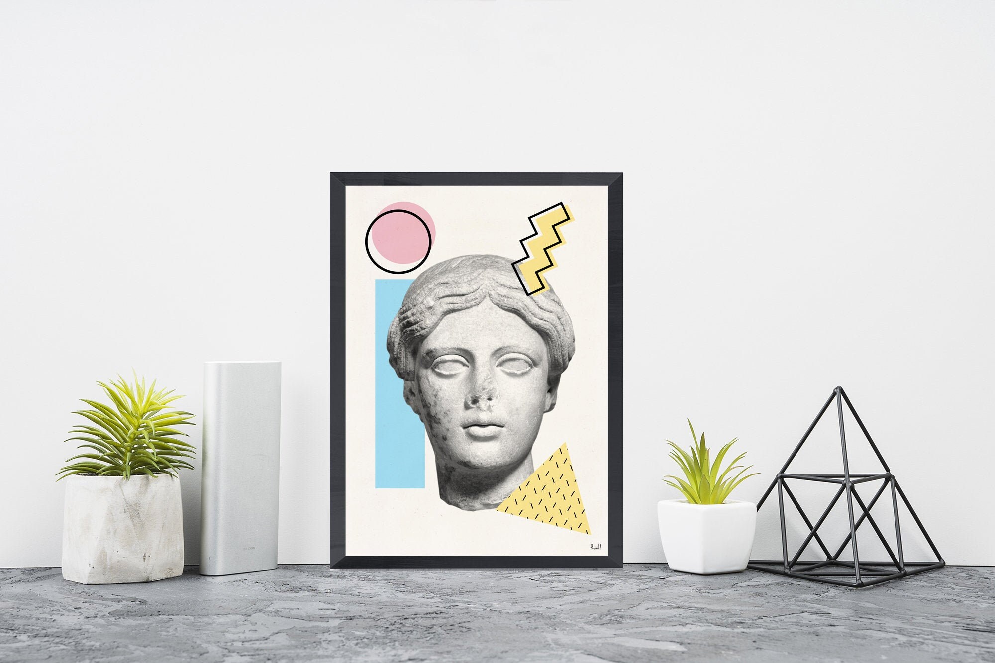 Greek Head Statue. Revised Classical Art Print - Statues Art - Classic Modern Art - Minimal Art Women Portrait Ska263