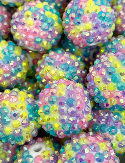 Chunky Pastel Easter Rhinestone Beads, Giant Konpeito Beads For Jewelry Making, Garland, Large