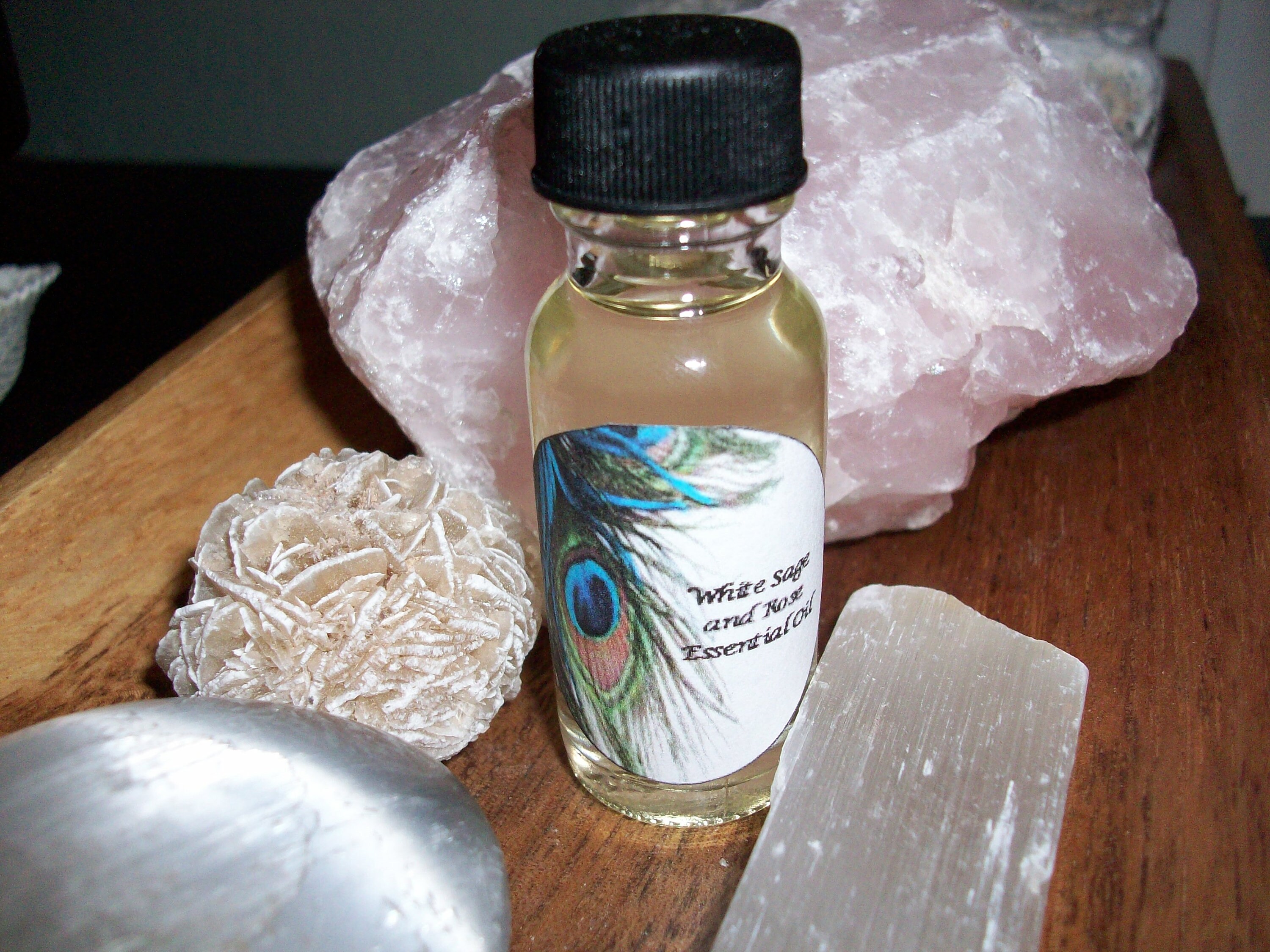 White Sage & Rose Essential Oil Blend 1/2 Oz Bottle