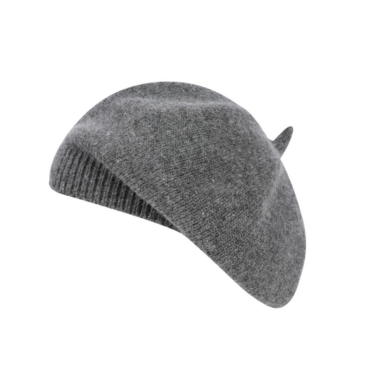Beret Cap Keep Warm Elegant Blended Faux Fiber Fabric Women's Fashion Beret Hat for Casual - grey