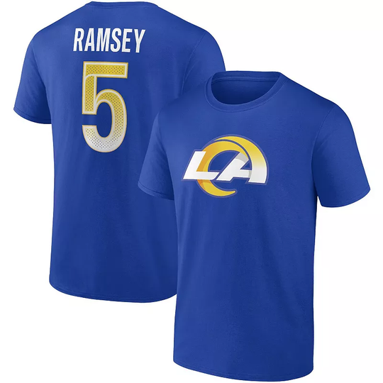 Men's Fanatics Branded Jalen Ramsey Royal Los Angeles Rams Player Icon T-Shirt, Size: Small, LAR Blue