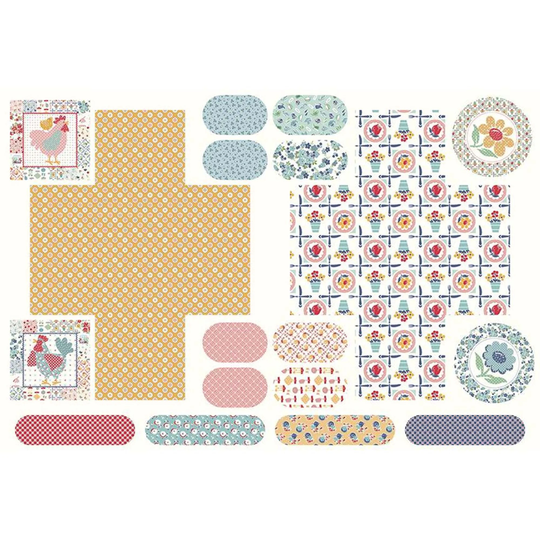 Cook Book Home Décor Casserole Carrier & Hot Pad Panel By Lori Holt, Riley Blake Designs, Cotton Canvas Fabric, One Panel, H11775-Panel