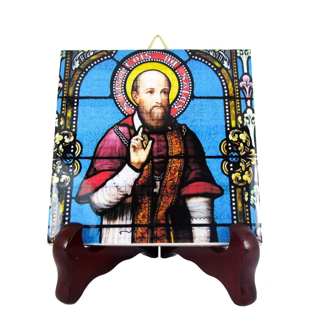 Saint Francis De Sales - Catholic Saints Serie St Icon On Tile Of