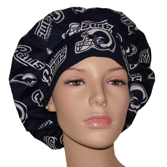 Scrub Caps Los Angeles Rams-Scrubheads-Rams Fabric-Bouffant Hat For Women-Scrub Cap-Fabric Hat-Rams Hat-Football