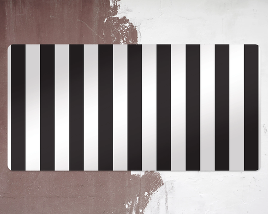 stripes Desk Pad, Black Protector, White Blotter, Geometric Keyboard Mat, Office Decor, Cover, Accessories