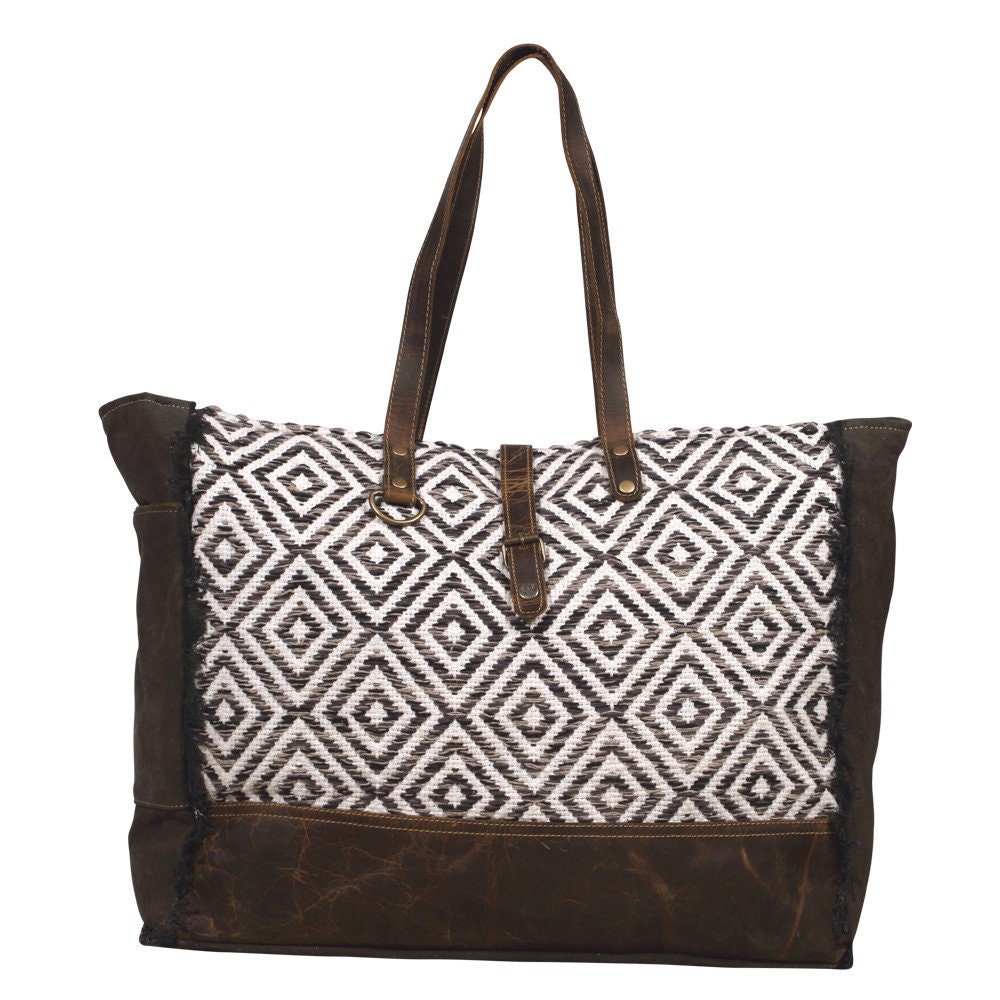Decent Blend Weekender Bag, Monogram Travel Women Tote Ladie Girl Trip Bag