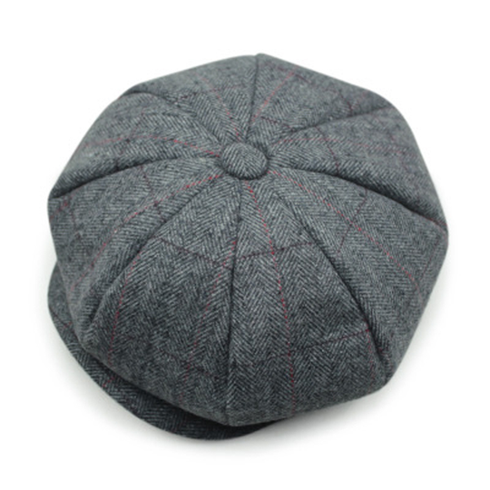Men�s Hat Classic Dome Striped Octagonal Hat Newsboy Hat Blend Wool Vintage For Casual Outdoor Daily Hat 2021 - 13, m