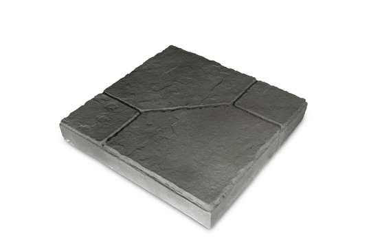 Lowe's Insignia 16-in L x 16-in W x 2-in H Charcoal Blend/Slate Texture Concrete Patio Stone in Gray | MBP8330247