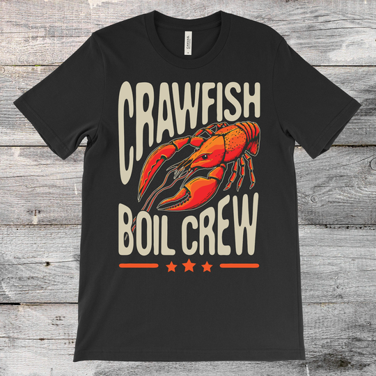 Crawfish Boil Crew Vintage T-Shirt, Funny Pun Gift, Cooking Seafood Pot Chef, Fishing Fisherman Present, Mothers Day Fathers Day