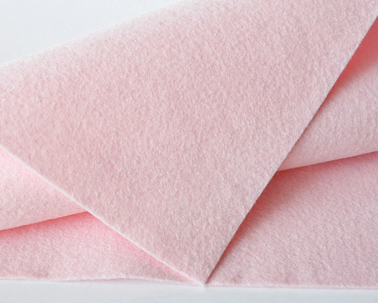 Pink Sweetness Wool Felt, Merino Blend Pink Felt Yardage, Fabric, Pastel Fabric