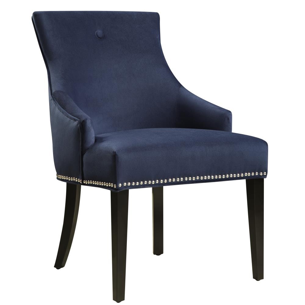HomeFare Contemporary/Modern Polyester/Polyester Blend Upholstered Dining Arm Chair (Wood Frame) in Blue | DS-2520-900-393