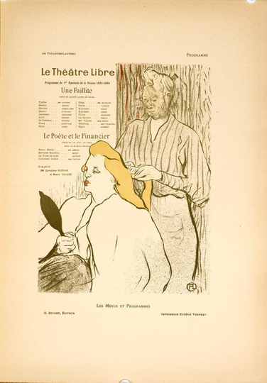 Original Vintage Poster Le Theatre Libre By Toulouse Lautrec Affiche Illustrees 1896