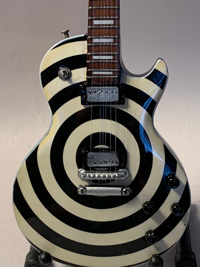 Zakk Wylde "Bullseye" Miniature 10" Replica Guitar With Stand