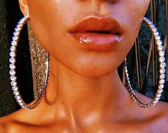 Big Hoop Earrings Gold