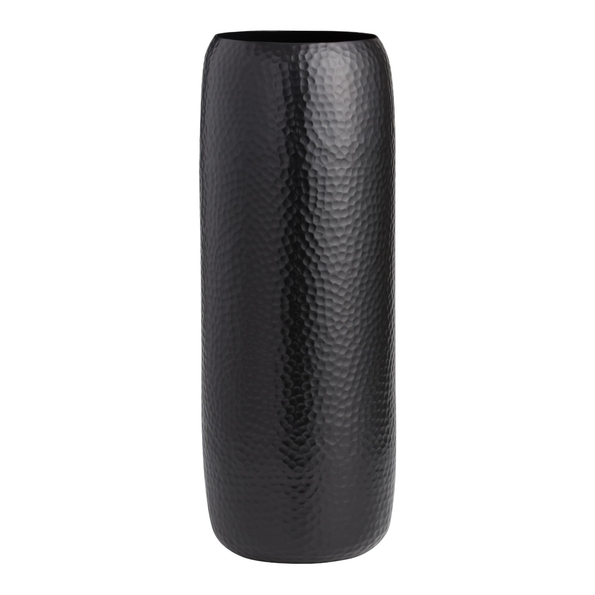 Tall Black Hammered Metal Vase by World Market