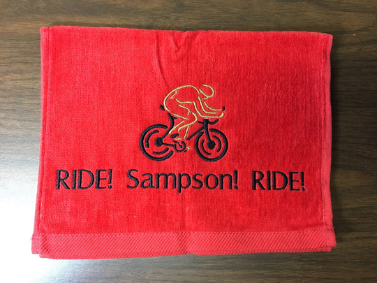 Custom Embroidered Bike Towel