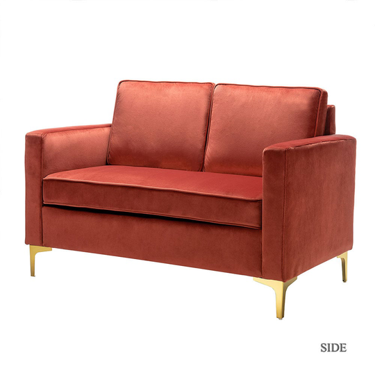 14 Karat Home Casual Rust Polyester/Blend Sleeper in Red | SFMSY0083-RUST