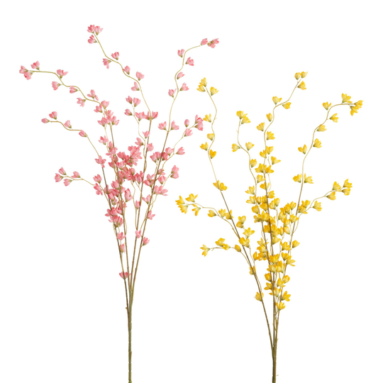 Faux Waxflower Stem: Pink - Plastic by World Market