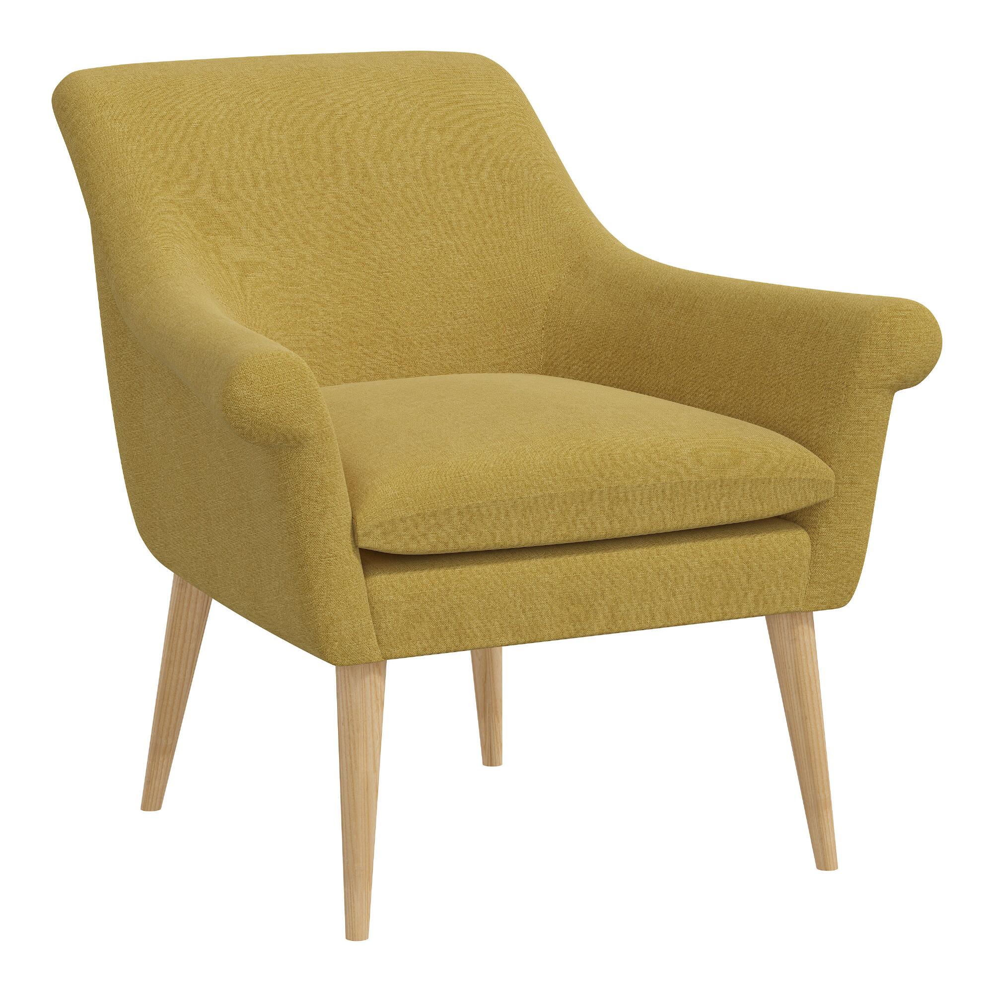 Linen Layla Upholstered Chair: Pink by World Market